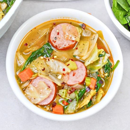 KETO KIELBASA SAUSAGE AND VEGETABLE - Recipe photo by Stylish Cravings
