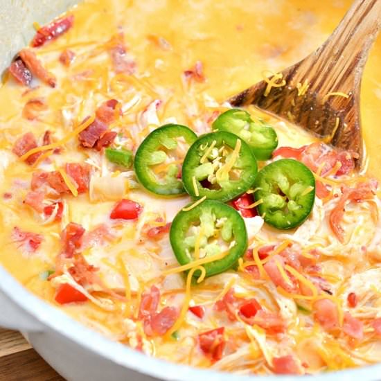 KETO JALAPENO POPPER SOUP - Recipe photo by Stylish Cravings