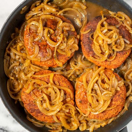 Hamburger Steaks - Recipe photo by contentednesscooking