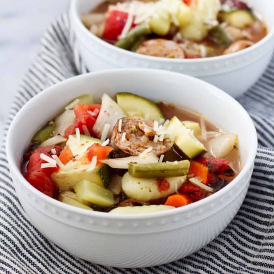 Gnocchi Minestrone with Sausage - Recipe photo by karenskitchenstories