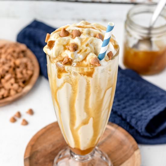 3 Ingredient Butterscotch Milkshake - Recipe photo by Entirely Elizabeth