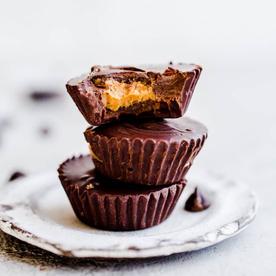 Healthy Peanut Butter Cups - Recipe photo by saltedplains