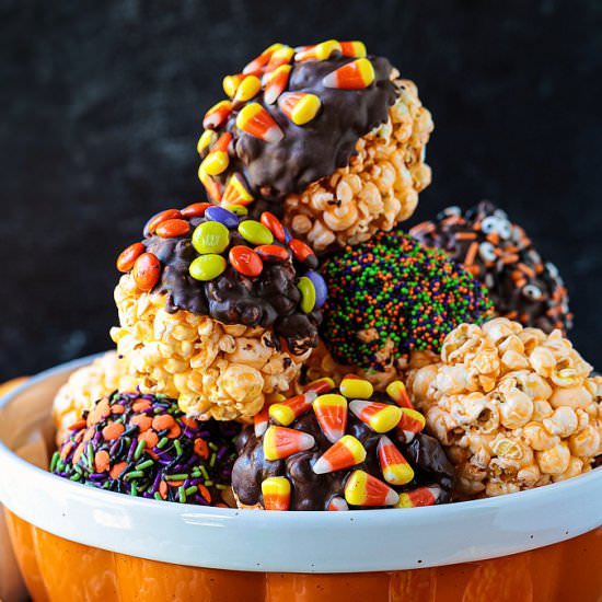 Halloween Popcorn Balls - Recipe photo by mantitlement