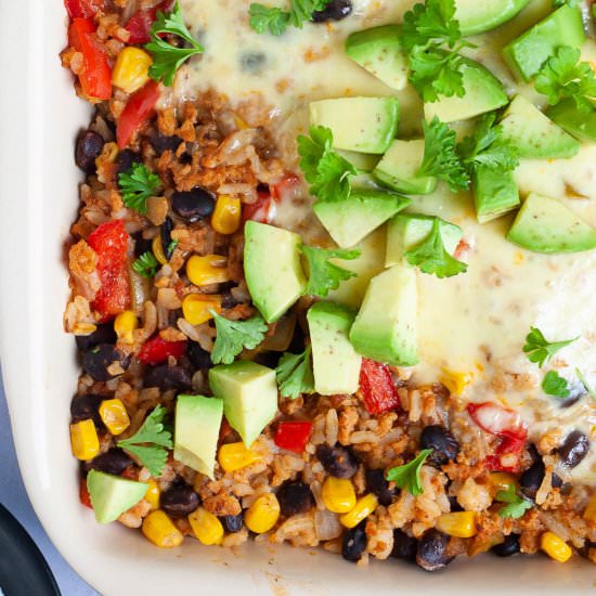 Vegan Mexican Rice Casserole - Recipe photo by MyPurePlants