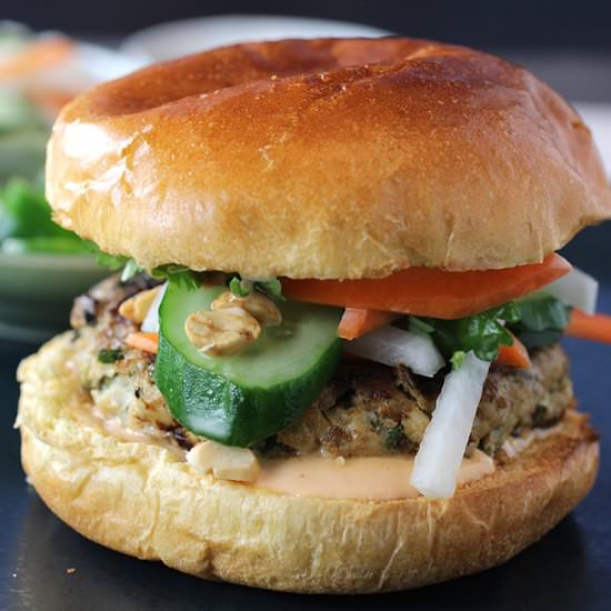 Chicken Banh Mi Burger - Recipe photo by Food Gal