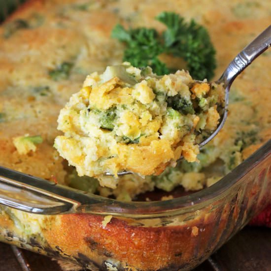 Broccoli Cornbread Casserole - Recipe photo by thekitchenismyplayground