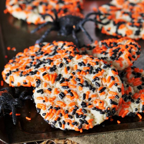 Halloween Sprinkle Sugar Cookies - Recipe photo by thekitchenismyplayground