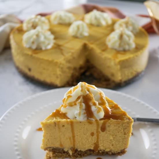 PUMPKIN CHEESECAKE RECIPE - Recipe photo by A Simple Tweak