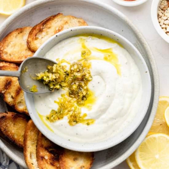 Whipped Feta with Hot Honey - Recipe photo by erinliveswhole