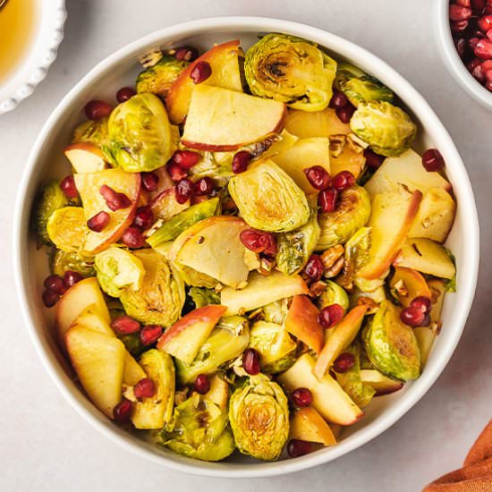 Roasted Brussels Sprouts with Apple - Recipe photo by bellyfull
