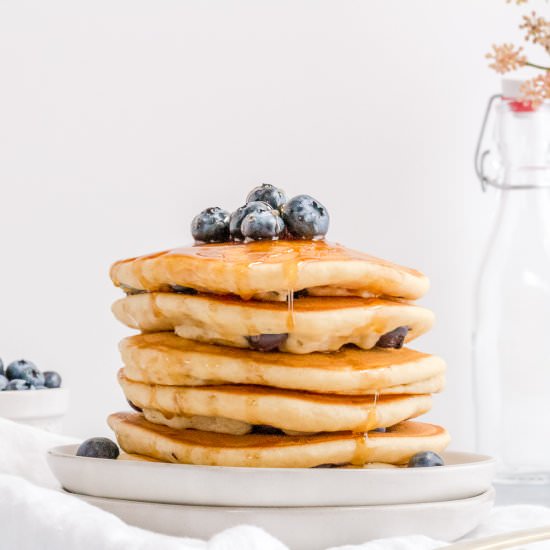 Gluten Free Blueberry Pancakes - Recipe photo by mapleandthyme