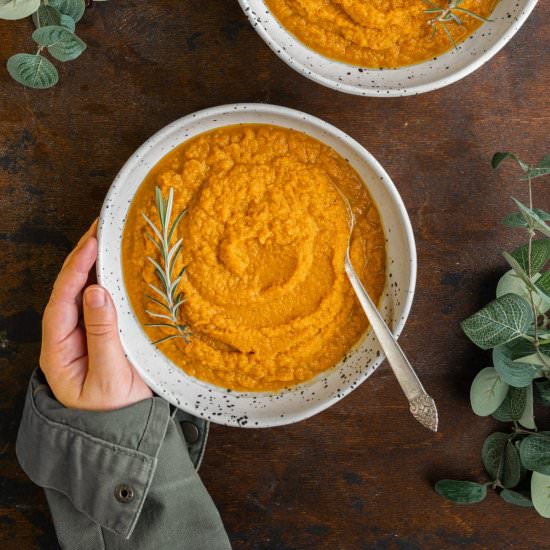 One Pot Carrot Pumpkin Soup - Recipe photo by marleysmenu