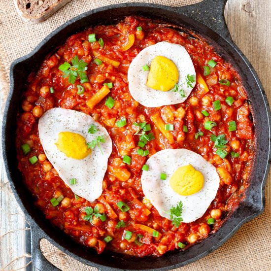 1- Pot Vegan Chickpea Shakshuka - Recipe photo by MyPurePlants