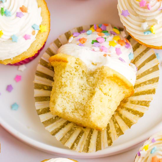 Easy Vanilla Cupcakes - Recipe photo by Kathryns.kitchen.blog