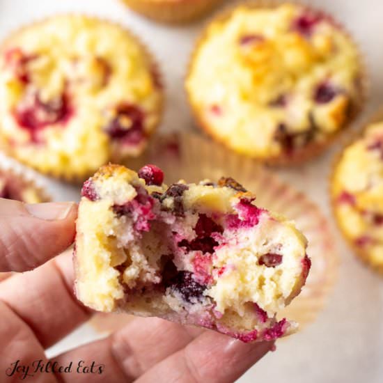 Keto Cranberry Muffins - Recipe photo by Joy Filled Eats