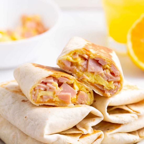 Ham & Cheese Breakfast Burritos - Recipe photo by AllThingsMamma
