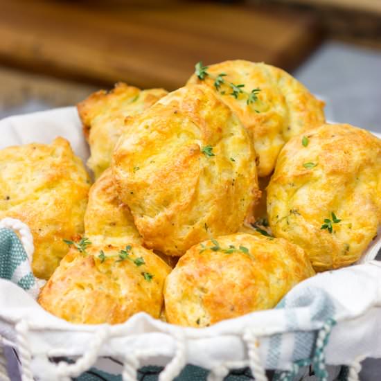 Cheddar Cheese Puffs (Gougeres) - Recipe photo by spicedblog