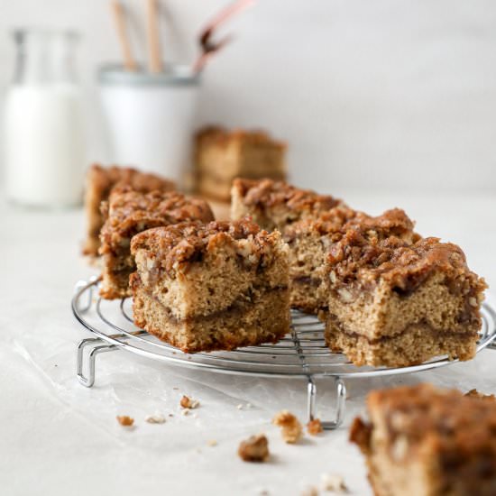 Make-Ahead Maple Pecan Coffee Cake - Recipe photo by farmflavor