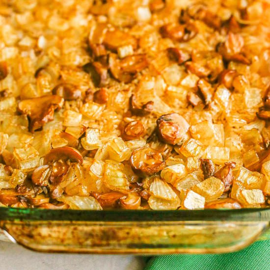 Mushroom rice casserole - Recipe photo by Family Food on the Table