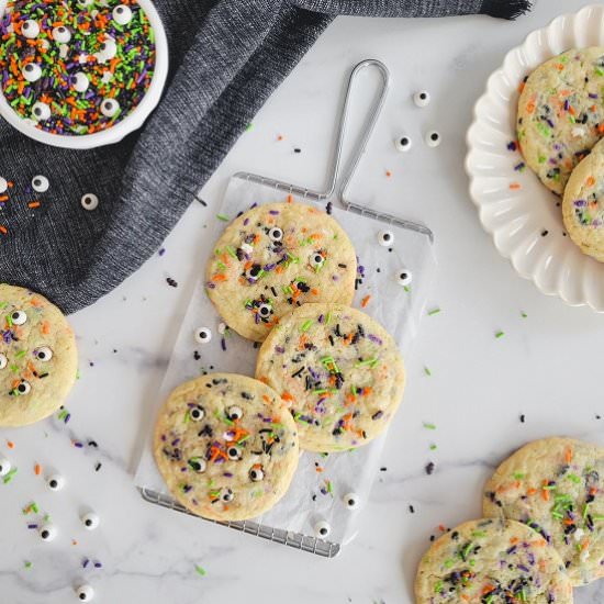 Halloween Sprinkle Cookies - Recipe photo by My Happy Bakes