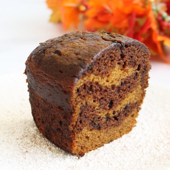 Pumpkin Mocha Swirl Bundt Cake - Recipe photo by MyRecipeReviews