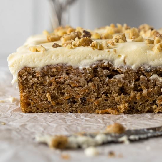 Carrot Cake Tray Bake - Recipe photo by saltyginger