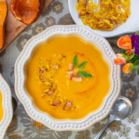 thai honeynut squash soup - Recipe photo by a zest for life