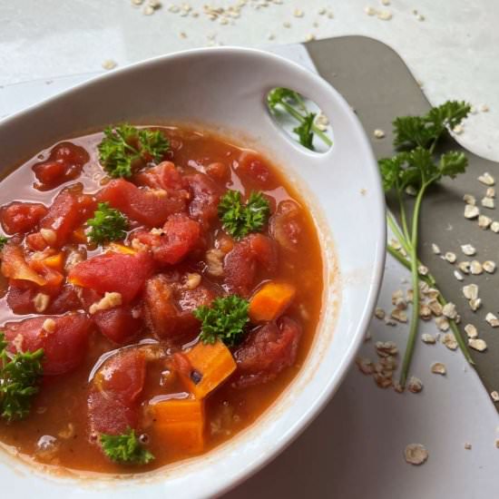 Tomato Oatmeal Soup - Recipe photo by the.heart.dietitian