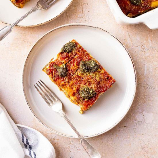 Lasagna with Zucchini and Spinach - Recipe photo by Ourplantbasedworld