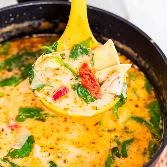 Creamy Tuscan Chicken Soup - Recipe photo by lowcarbspark