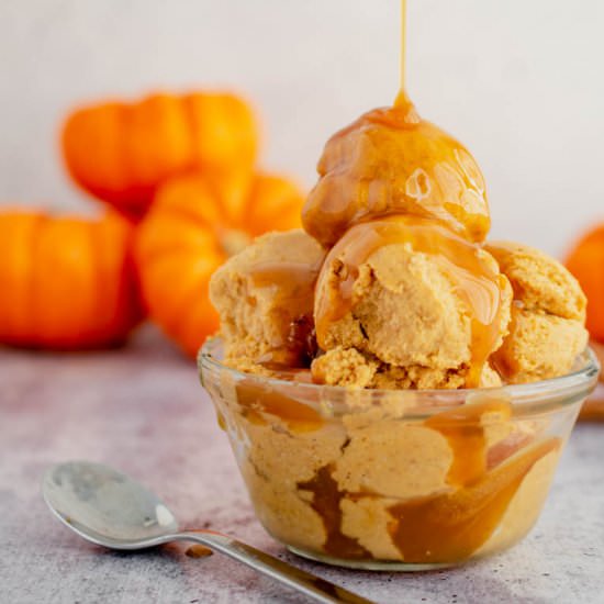 Keto Dairy Free Pumpkin Ice Cream - Recipe photo by fitandfull