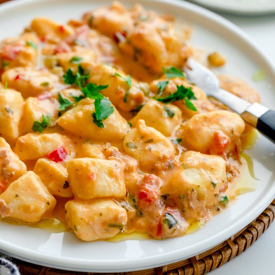 Creamy Gnocchi with Prosciutto - Recipe photo by jernejkitchen