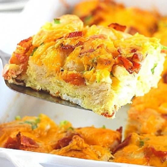 egg and biscuit casserole - Recipe photo by nowcookthis