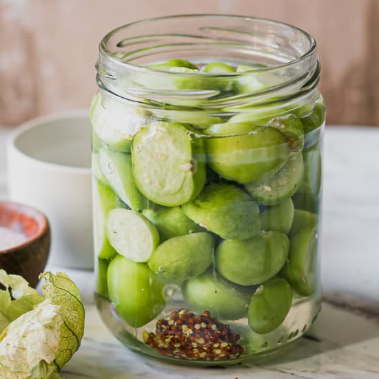 Quick Pickled Tomatillos - Recipe photo by forkintheroad
