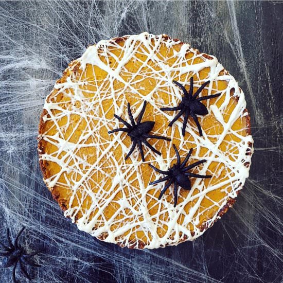 Marshmallow Spiderweb Pumpkin Tart - Recipe photo by WhiskingWolf