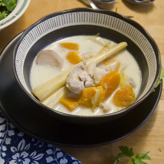Tom Kha Kai With Pumpkin - Recipe photo by Hungry PeePor