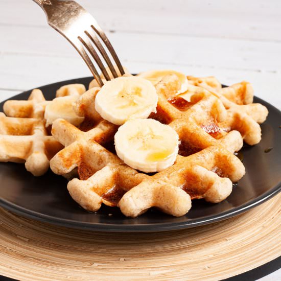 Vegan Banana Waffles (GF) - Recipe photo by MyPurePlants