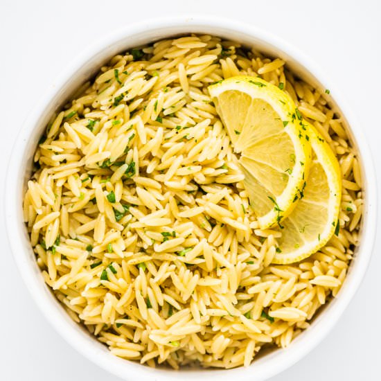 Lemon Butter Orzo - Recipe photo by The Endless Meal