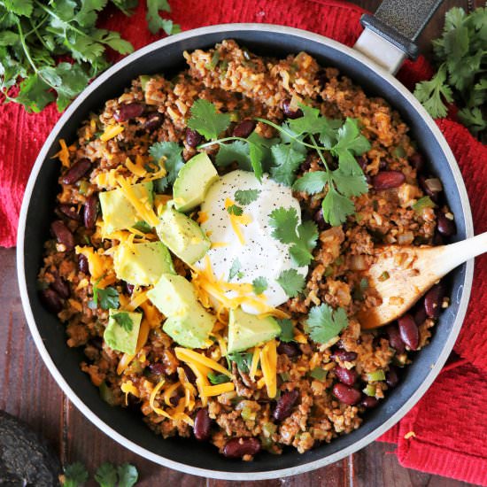 Ground Beef Burrito Bowl Skillet - Recipe photo by thekitchenismyplayground