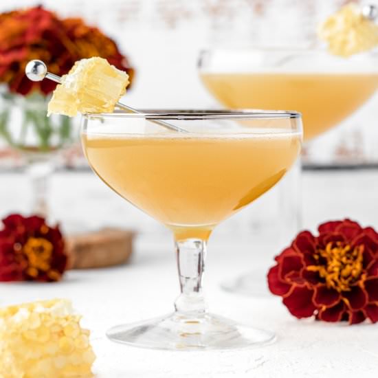 Apple Bee’s Knees Mocktail - Recipe photo by Entirely Elizabeth