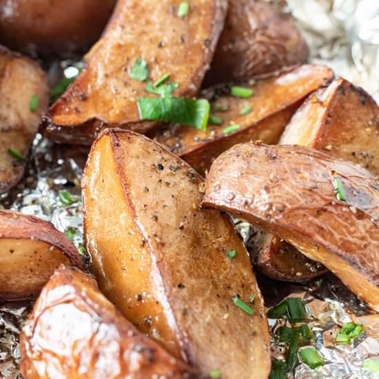 Smoked Potatoes - Recipe photo by BinkysCulinaryCarnival
