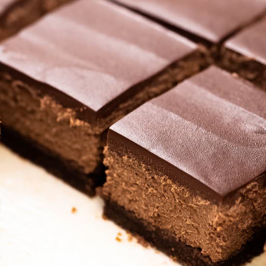 Triple Chocolate Cheesecake Bars - Recipe photo by lowcarbspark