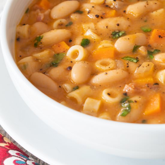 Easy Pasta e Fagioli - Recipe photo by For the Love of Cooking