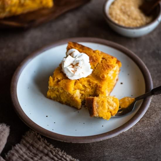 Pumpkin Ooey Gooey Butter Cake Bars - Recipe photo by dudethatcookz