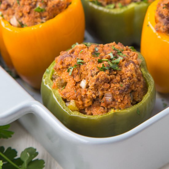Old Fashioned Stuffed Bell Peppers - Recipe photo by giftofhospitality