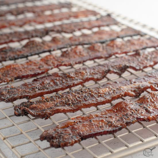 Peppered Bacon - Recipe photo by biscuitsandburlap