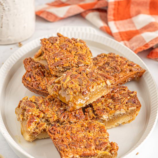 Slab Pecan Pie Bars - Recipe photo by CallMePMc