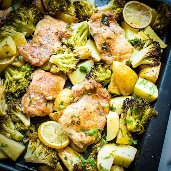 Sheet Pan Chicken Thighs - Recipe photo by dizzybusyandhungry