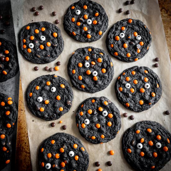 Black Cocoa Halloween Cookies - Recipe photo by ThePypersKitchen