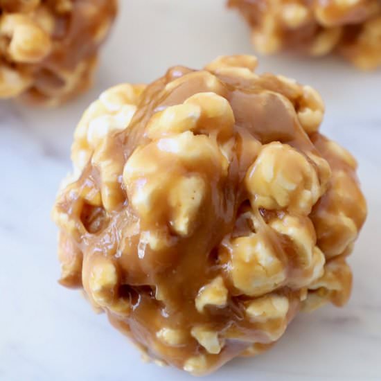 Peanut Butter Popcorn Balls - Recipe photo by Whitney Bond